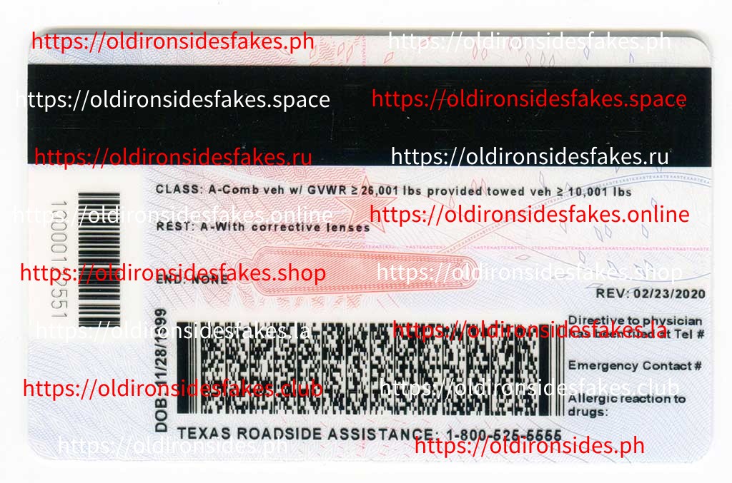 Texas Driver License(New TX O21 CDL 2020) - Image 3