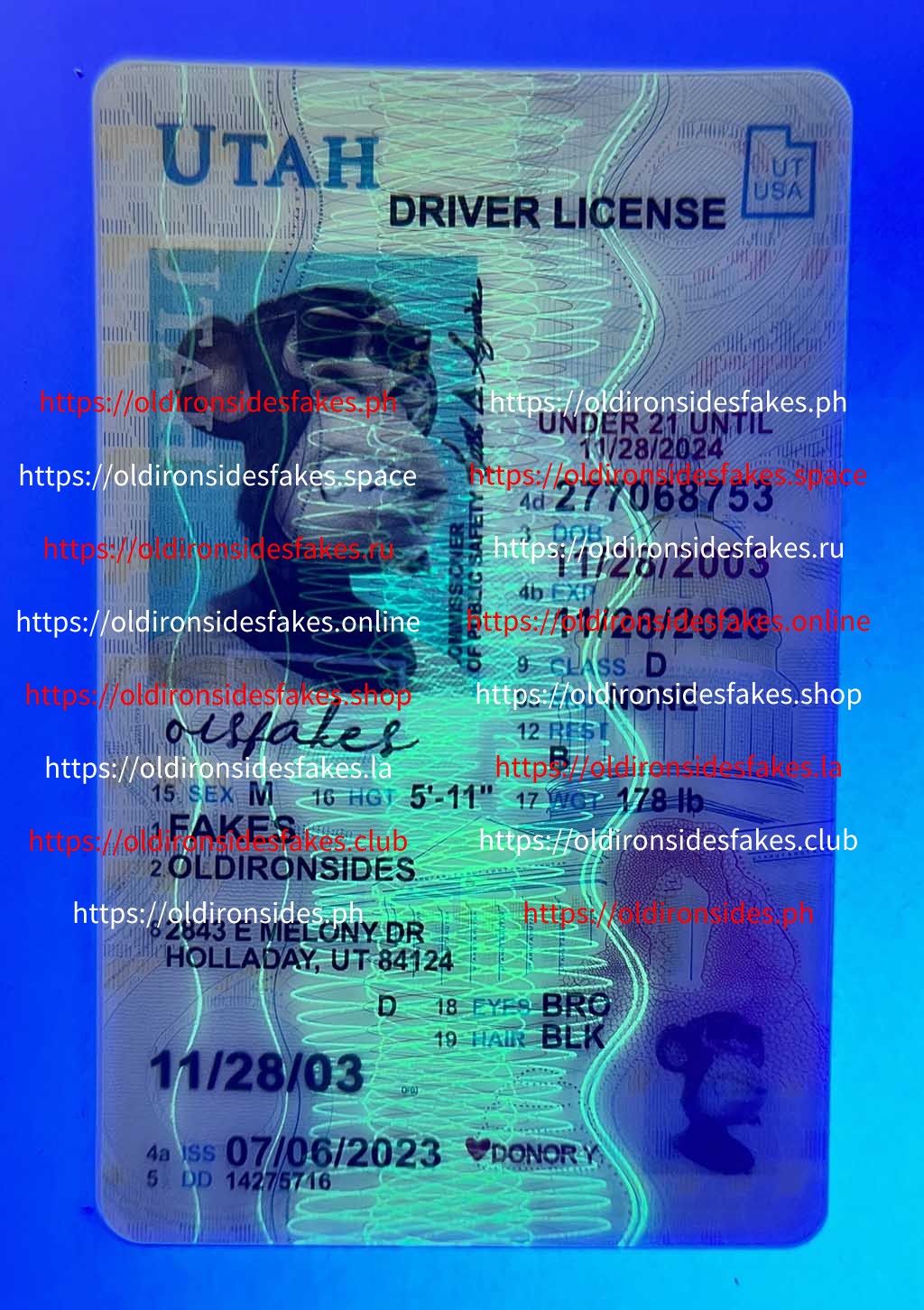 Utah Driver License(UT U21) - Image 4